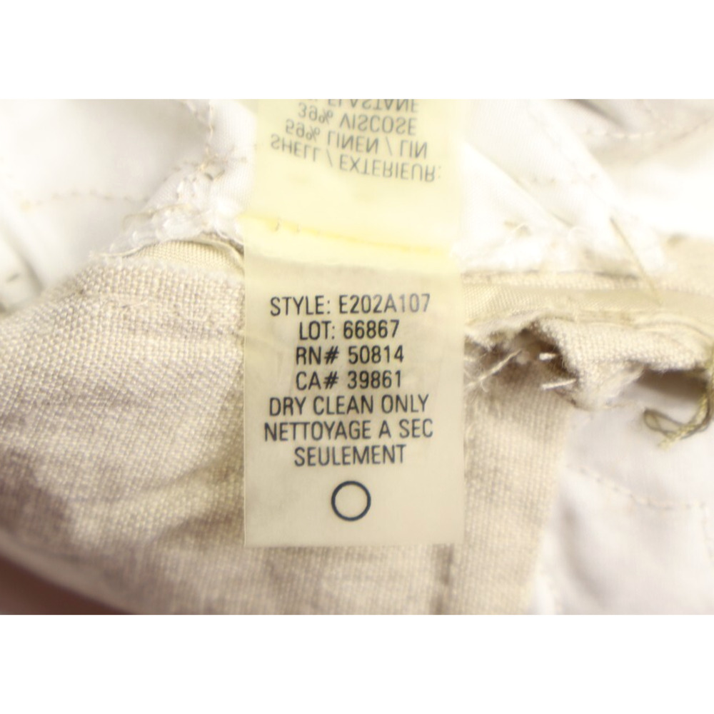 Elie Tahari Women's Neutral Reversible Linen Stitch Details Jacket Sz M NEW - Picture 10 of 11